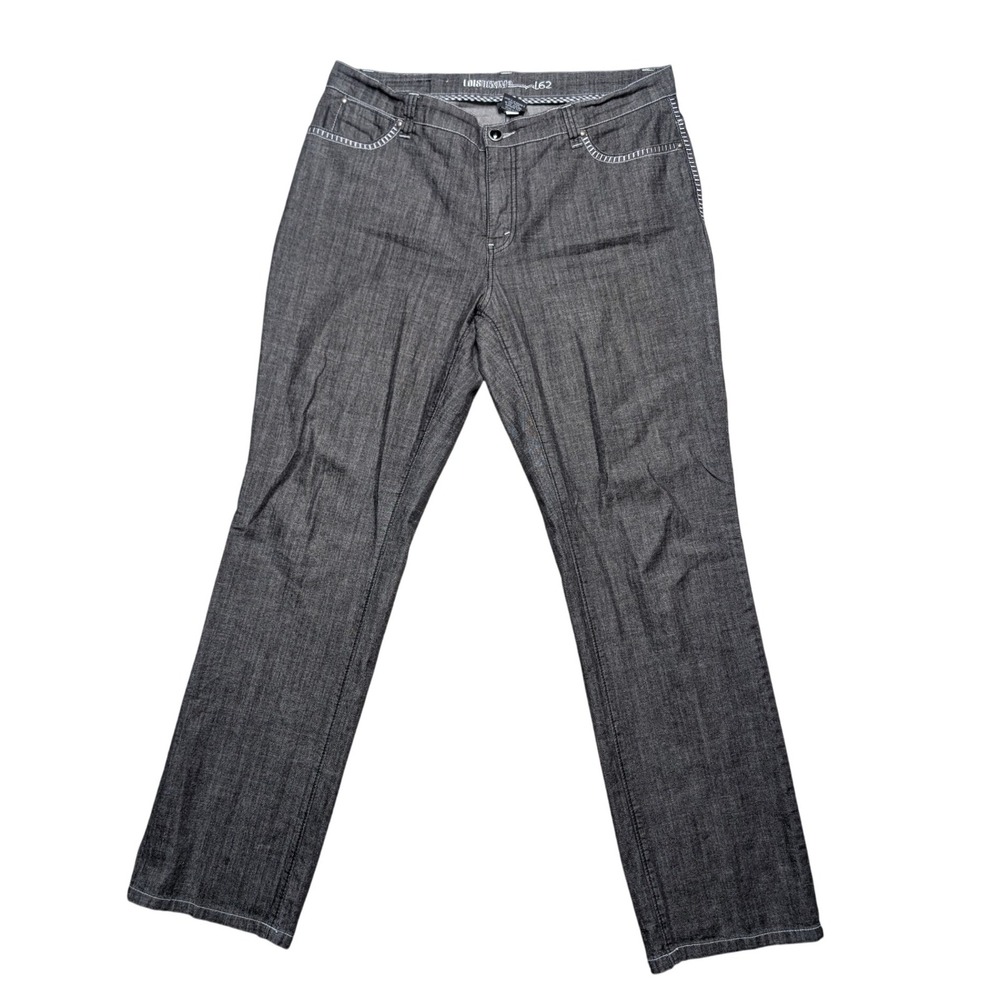 Lois Denim Men's 36 Grey Straight Leg Dressy Pants‎ Contrast Stitching